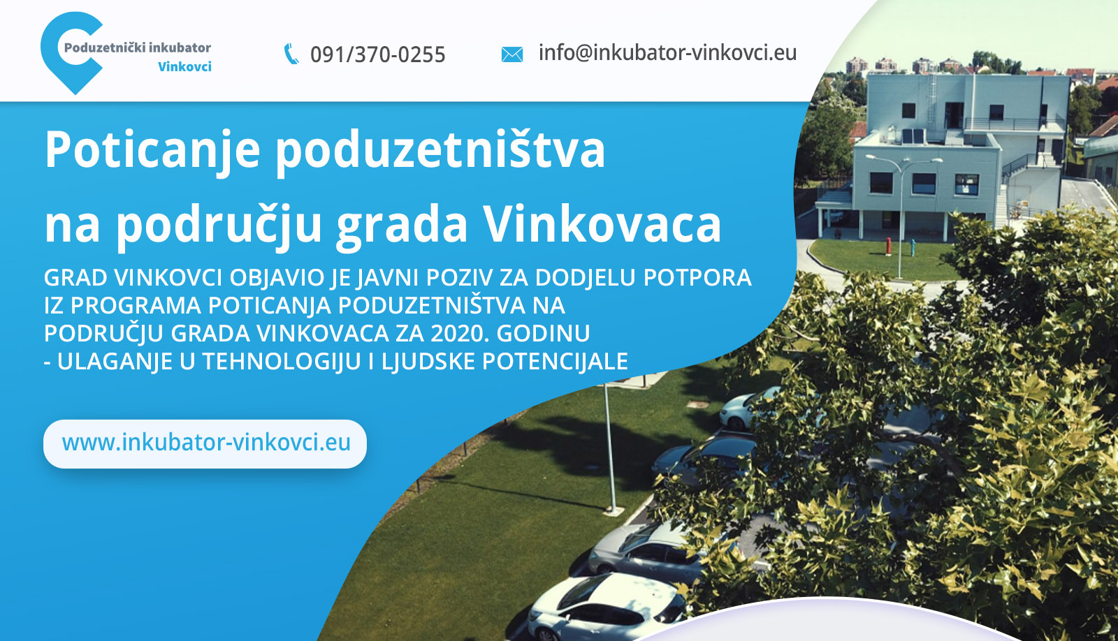Javni poziv za dodjelu potpora iz programa poticanja poduzetništva na području grada Vinkovaca za 2020. godinu