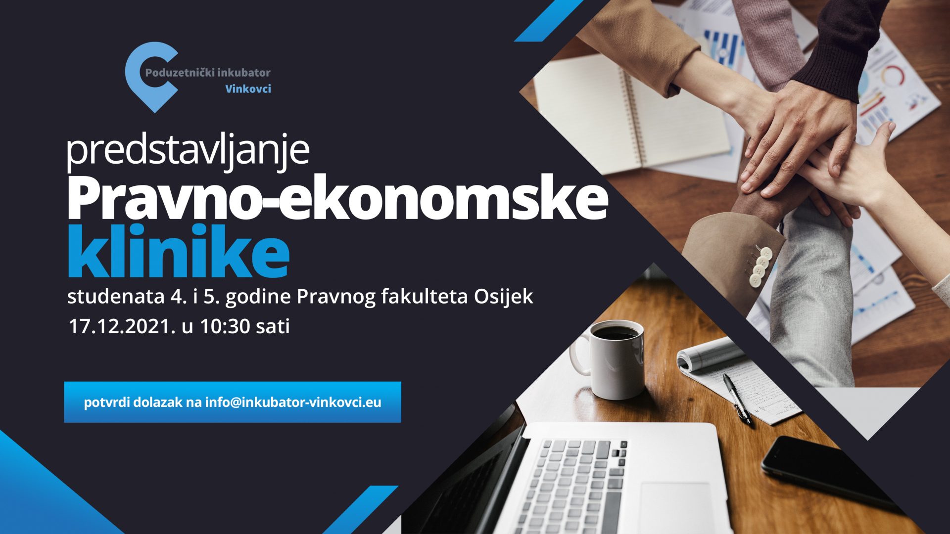 Predstavljanje Pravno-ekonomske klinike studenata 4. i 5. godine Pravnog fakulteta Osijek